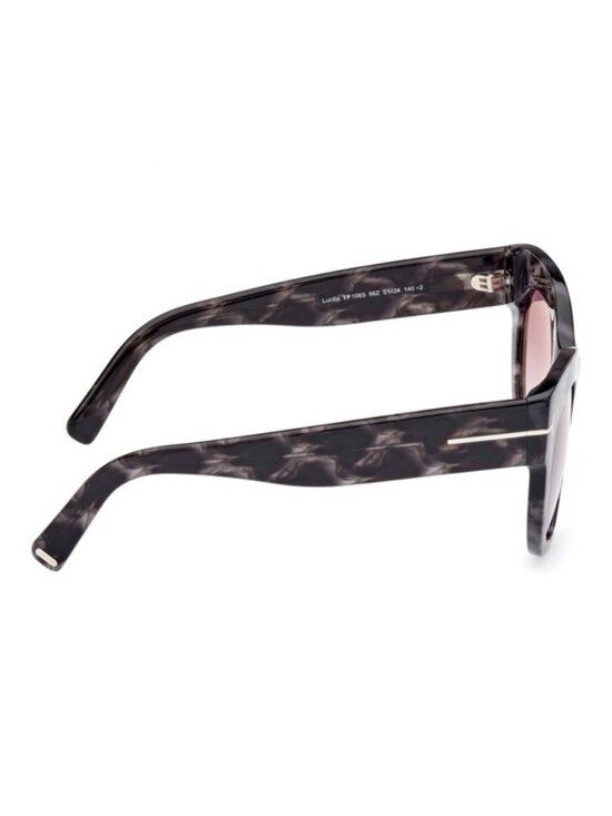 NWT Tom Ford Lucilla 51mm Gradient Cat Eye Sunglasses Black Havana / Purple Blue main image 5